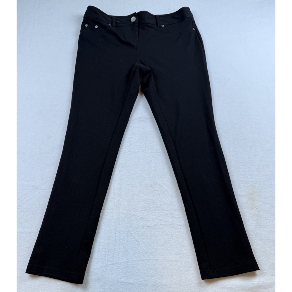Women's Style & Co Stretch Slim Fit Skinny Leg Black Pants Size 10P